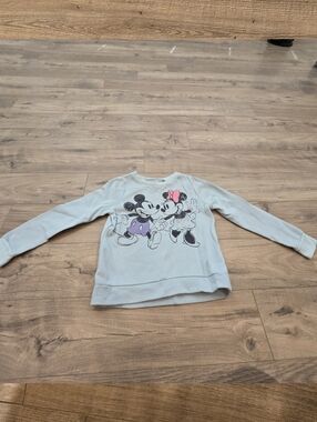 Disney Mickey & Minnie Mouse Light Blue Fleece Girls Sweatshirt Size‎ 5